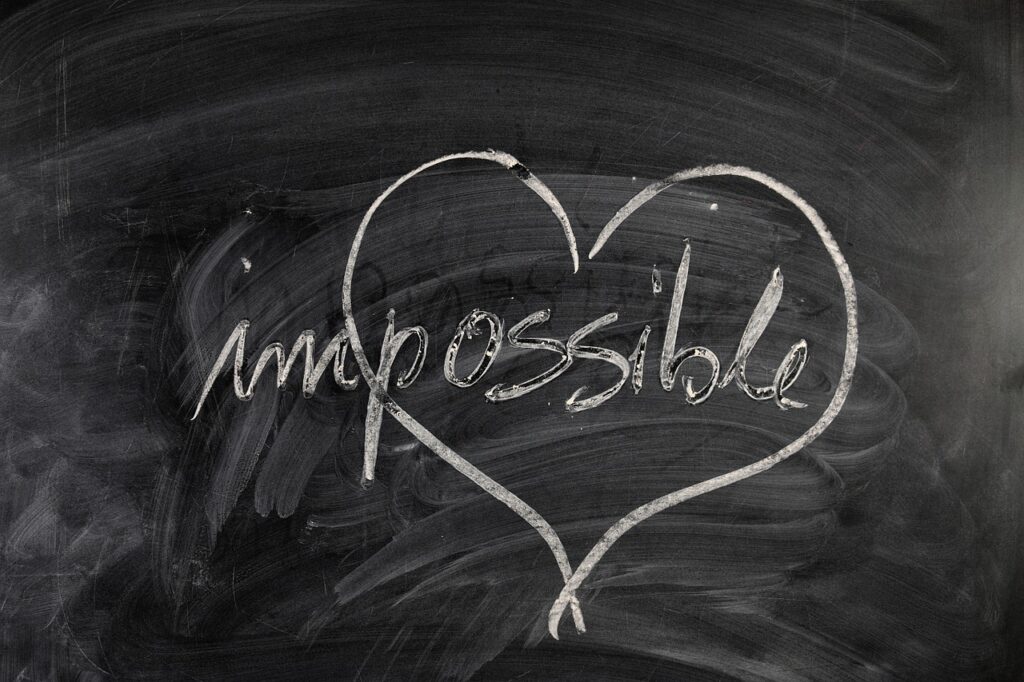 Impossible in a heart that circles around possible to state I'm possible